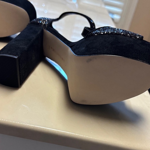 Rebecca Minkoff Black Sparkle Platform Heels - Picture 4 of 5